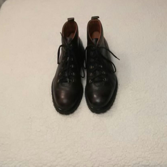 Mercanti Fiorentini Brown Calfskin Leather Hiking Boots (Made in Italy) 10.5 M - Picture 5 of 10